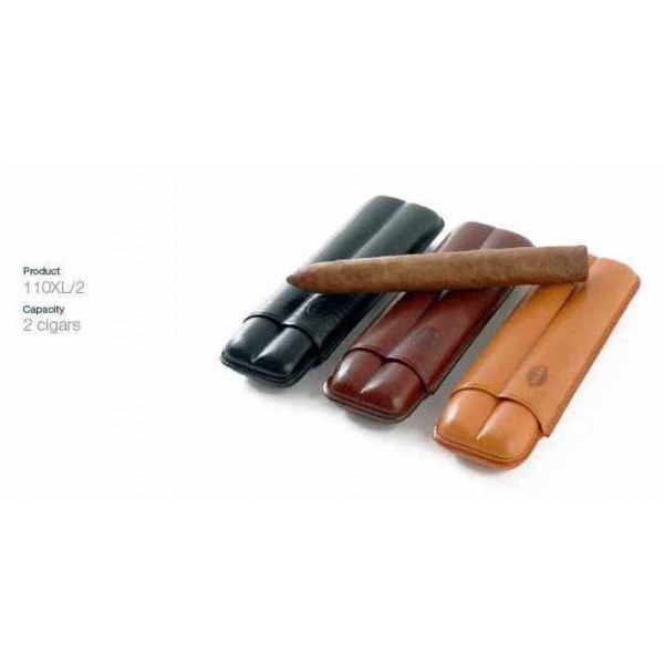 JEMAR Leather Cigar Cases for 2 or 3 cigars - up to 56 RG